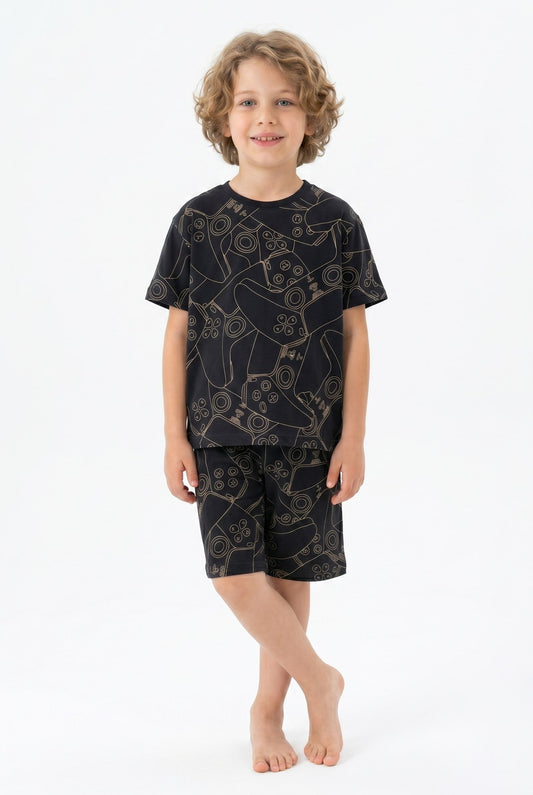 GAMING Shorts & Tshirt Pyjamas - 3-8Y