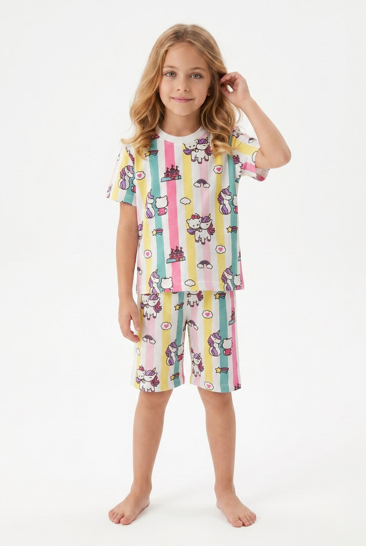 UNICORN Shorts & Tshirt Pyjamas - 3-8Y