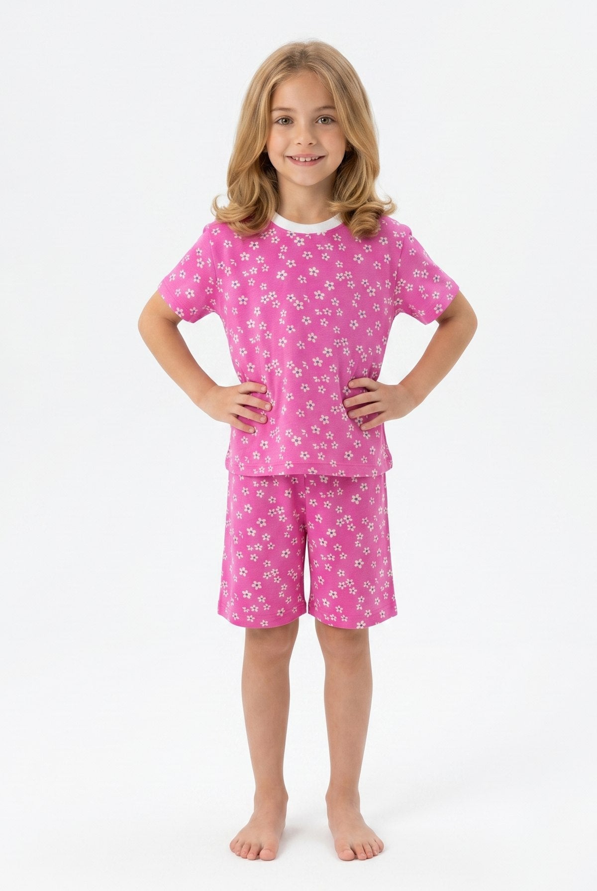 Floral Shorts & Tshirt Pyjamas - 3-8Y