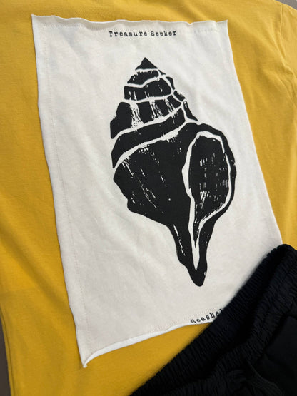 Seashells Shorts & Tshirt Set - Yellow - 2-7Y