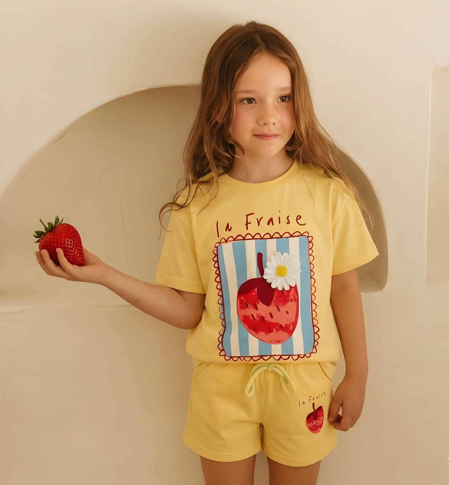 La Fraise Shorts & Tshirt Set - 2-8Y