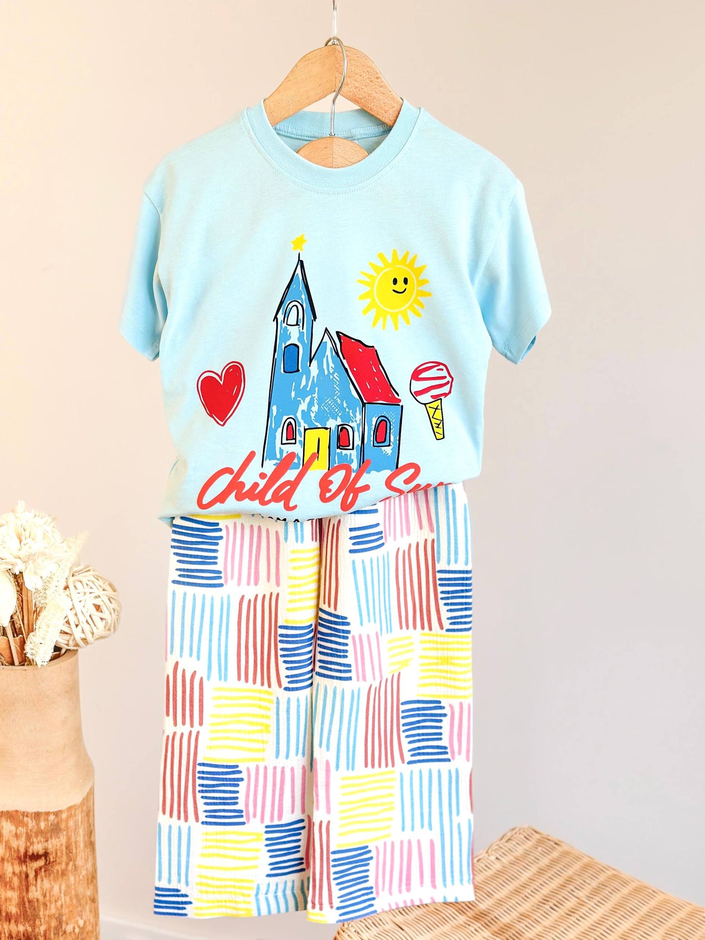 CHILD OF SUN Voyage Pants & Tshirt Set - 2-8Y