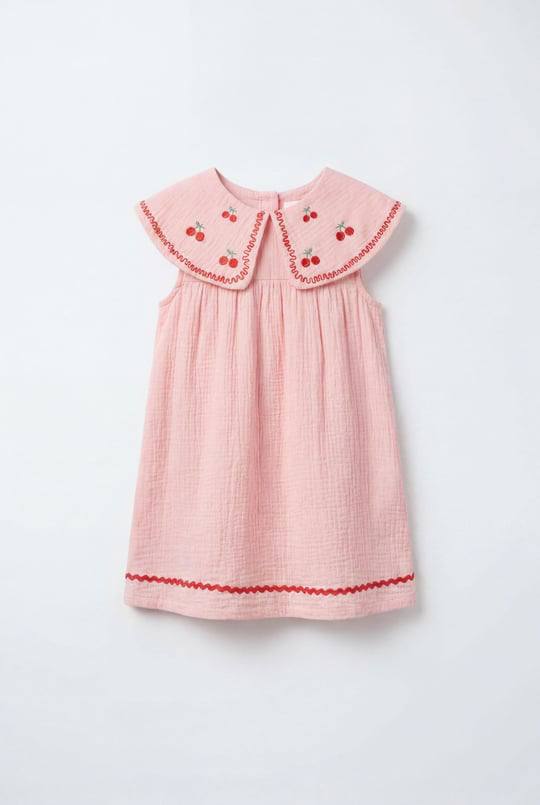 Cherry Muslin Dress - 2-6Y