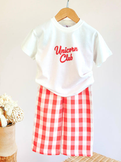 The Unicorn Club - Muslin Pants & Tshirt Set - 2-8Y