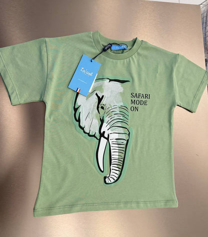 Elephant Safari Tshirt - 2-7Y