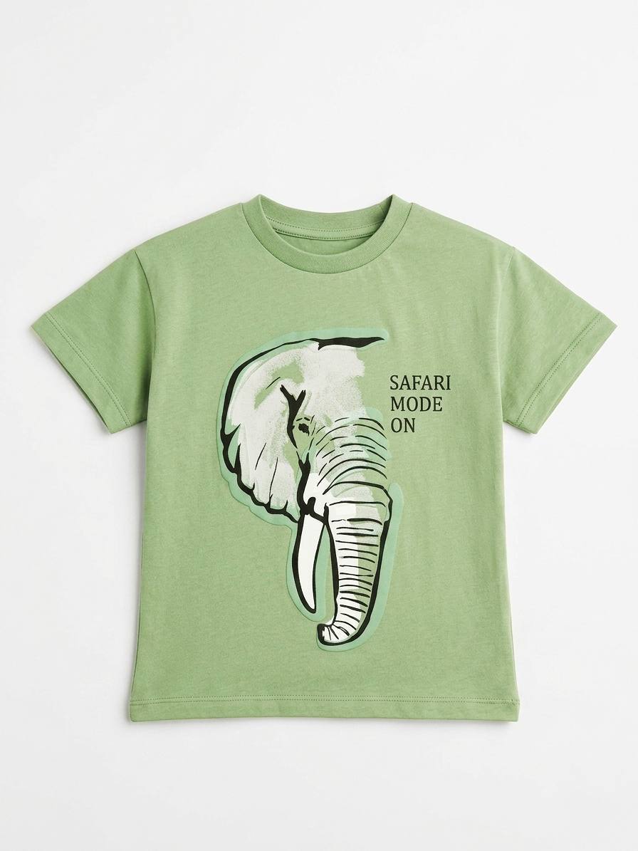 Elephant Safari Tshirt - 2-7Y