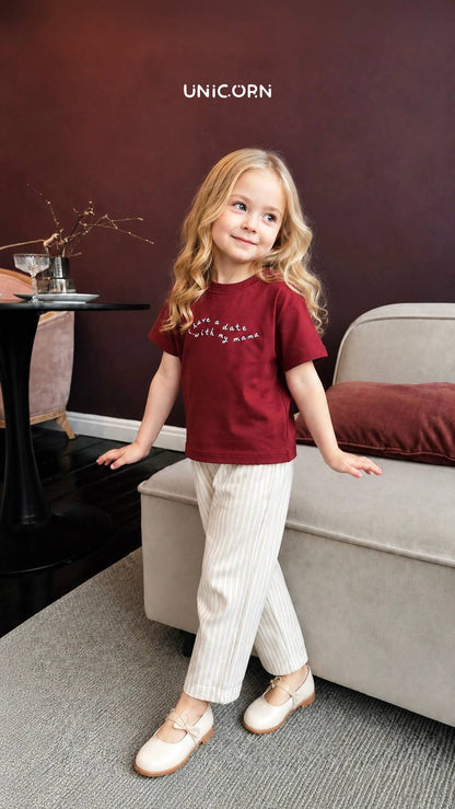 Date with Mama - Pants & Tshirt Set - 2-8Y