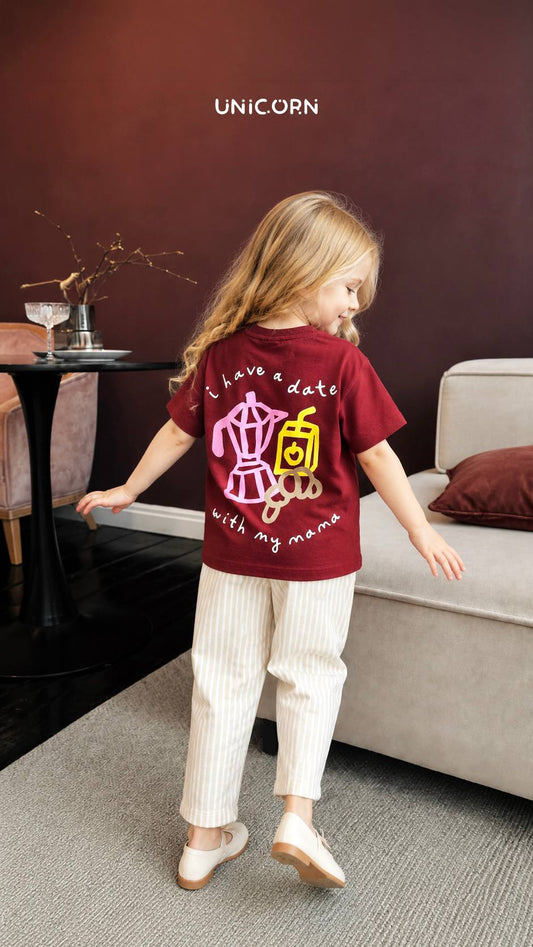 Date with Mama - Pants & Tshirt Set - 2-8Y