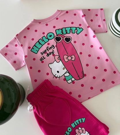 Hello Kitty Shorts & Tshirt Set - 2-8Y