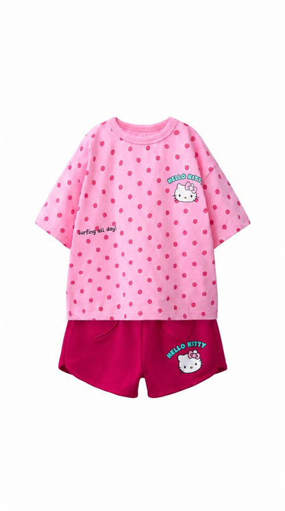 Hello Kitty Shorts & Tshirt Set - 2-8Y