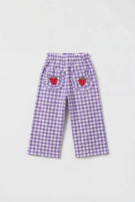Checkered Purple Pants - 2-8Y