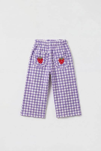 Checkered Purple Pants - 2-8Y