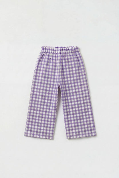 Checkered Purple Pants - 2-8Y
