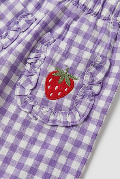 Checkered Purple Pants - 2-8Y