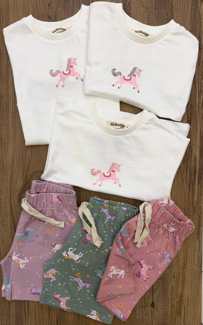 Unicorn Pyjamas - Purple/Pink/Green - 1-5Y