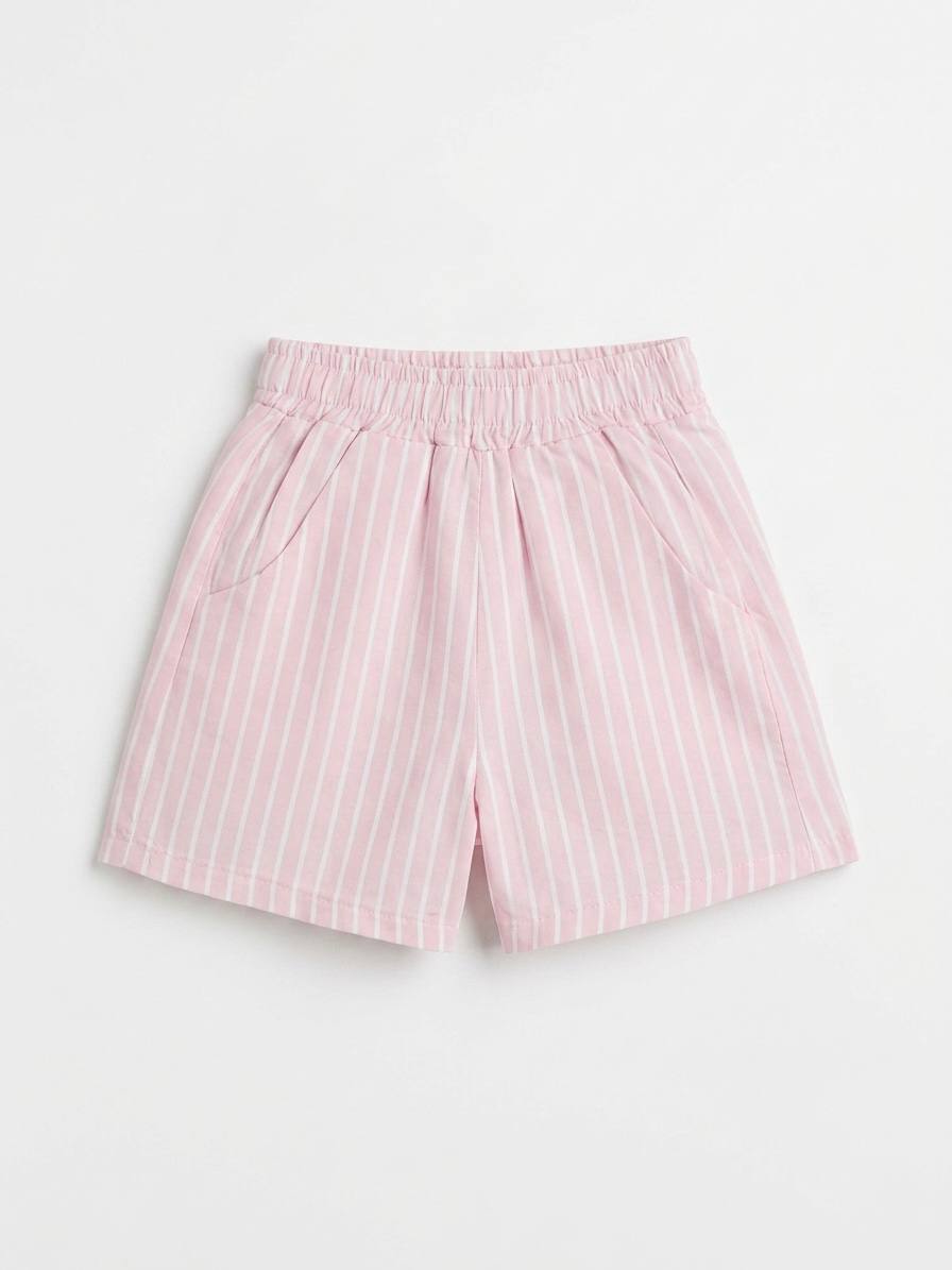 Striped Balloon Shorts - Yellow/Pink/Blue/Black - 2-7Y