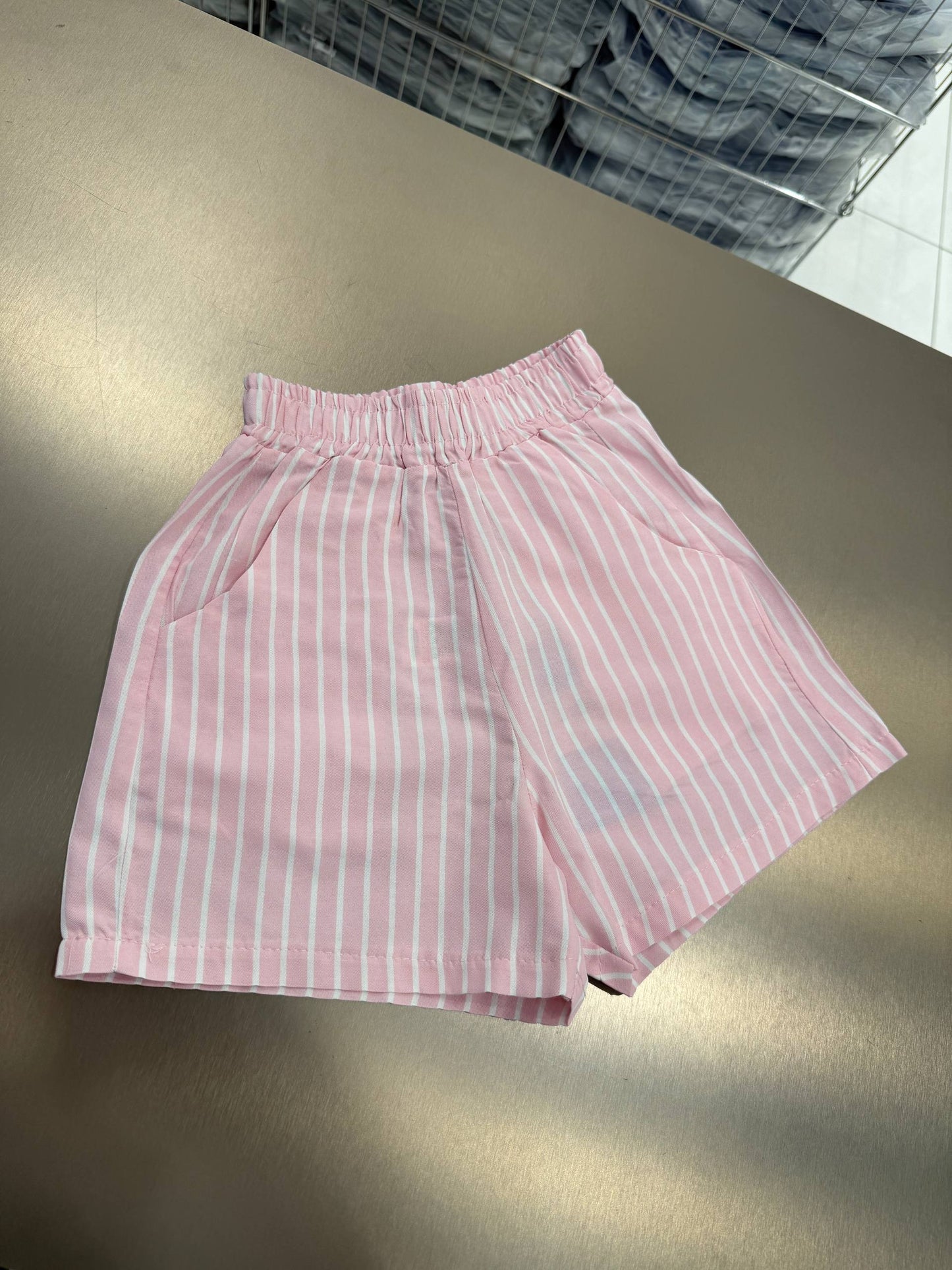 Striped Balloon Shorts - Yellow/Pink/Blue/Black - 2-7Y