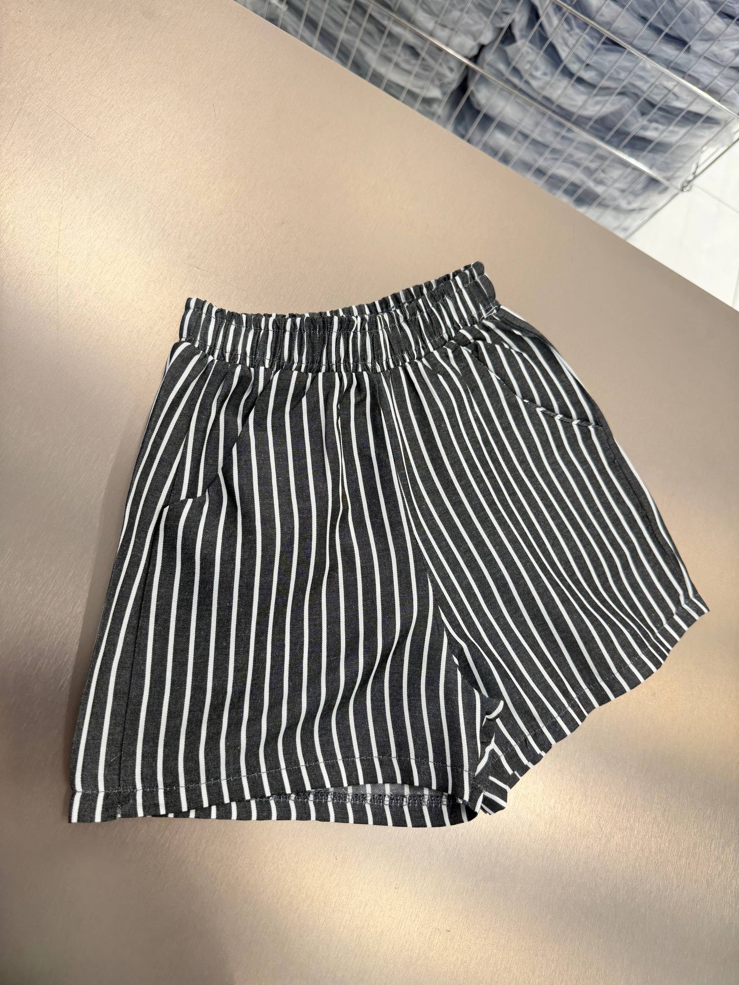 Striped Balloon Shorts - Yellow/Pink/Blue/Black - 2-7Y