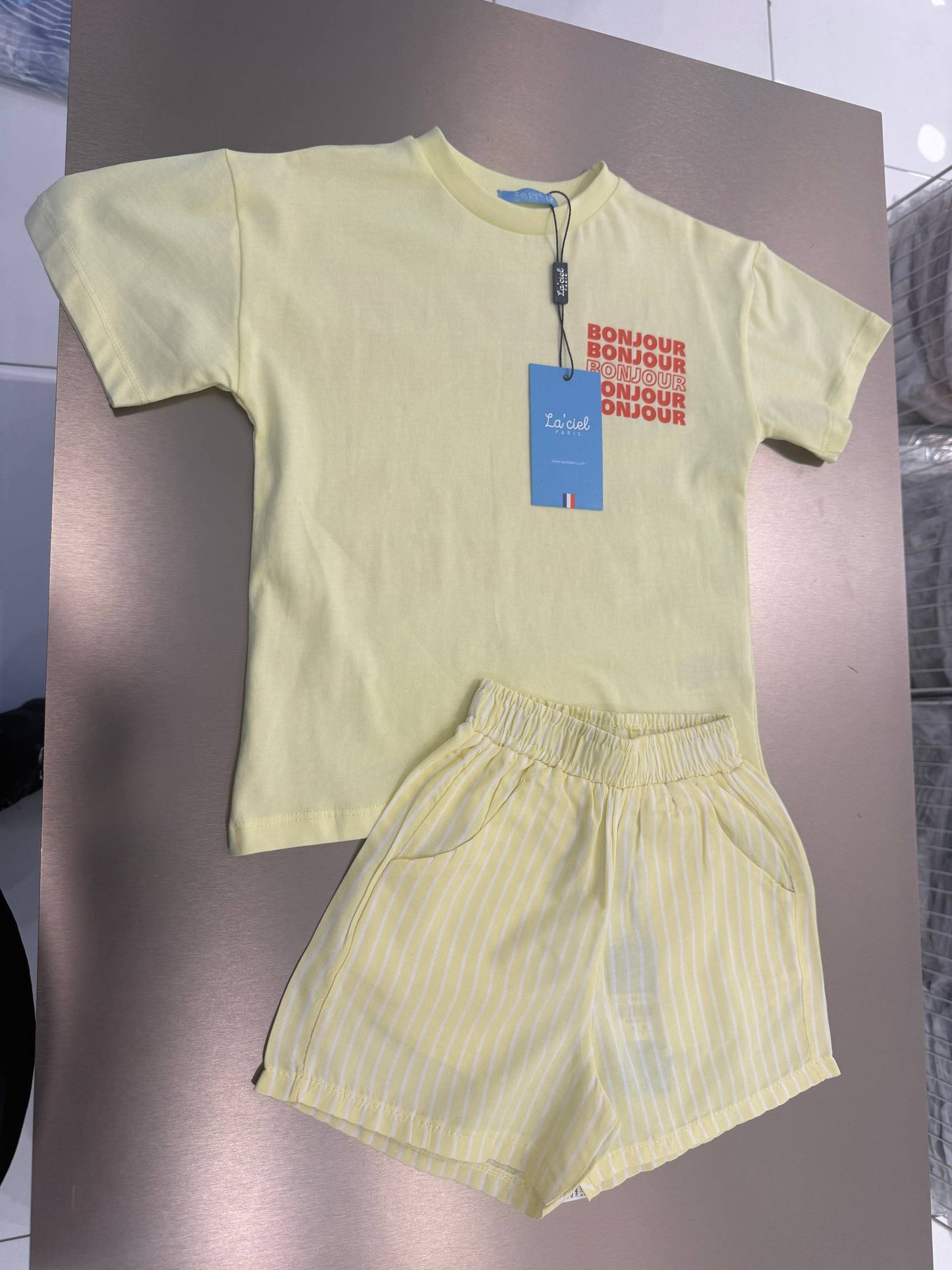 Striped Balloon Shorts - Yellow/Pink/Blue/Black - 2-7Y