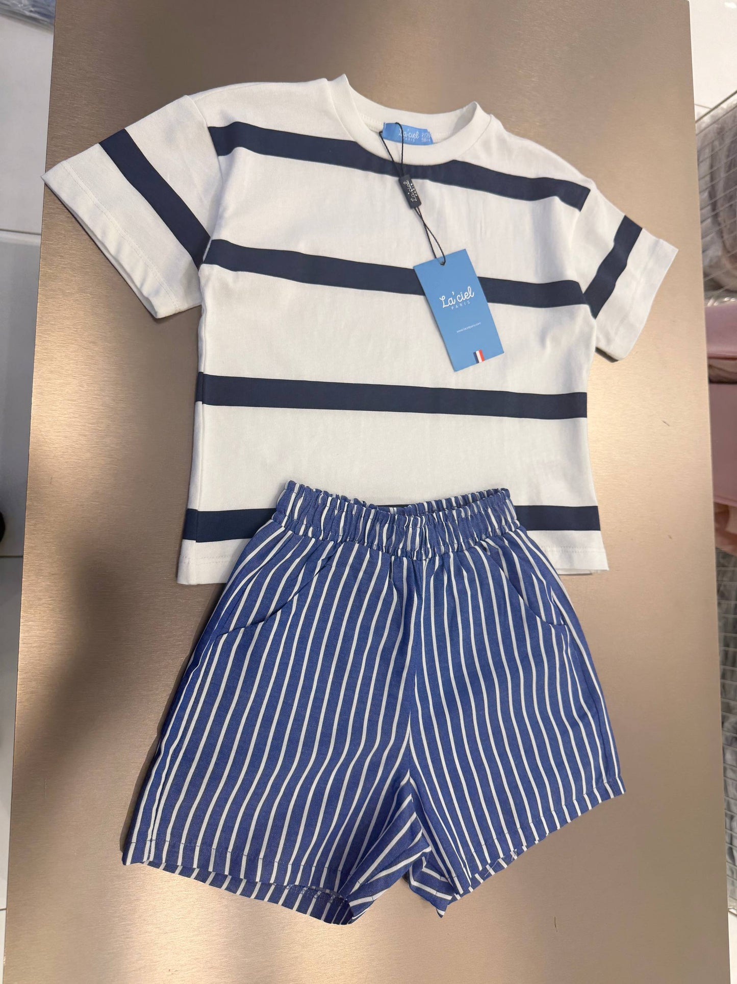 Striped Balloon Shorts - Yellow/Pink/Blue/Black - 2-7Y