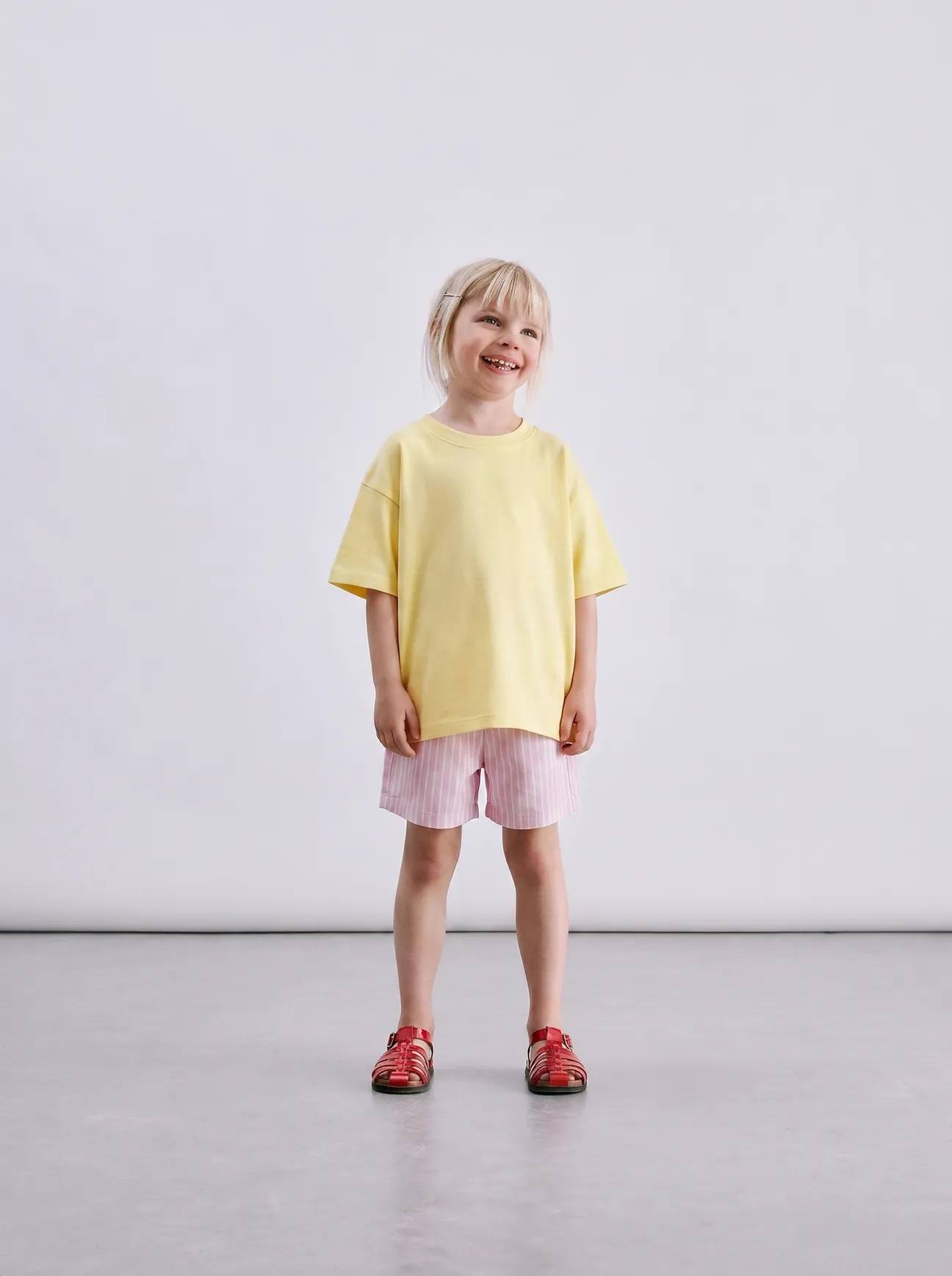 Striped Balloon Shorts - Yellow/Pink/Blue/Black - 2-7Y