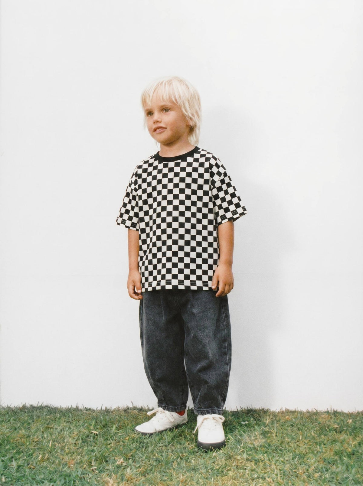 DENIM Balloon Pants - Anthracite - 2-7Y