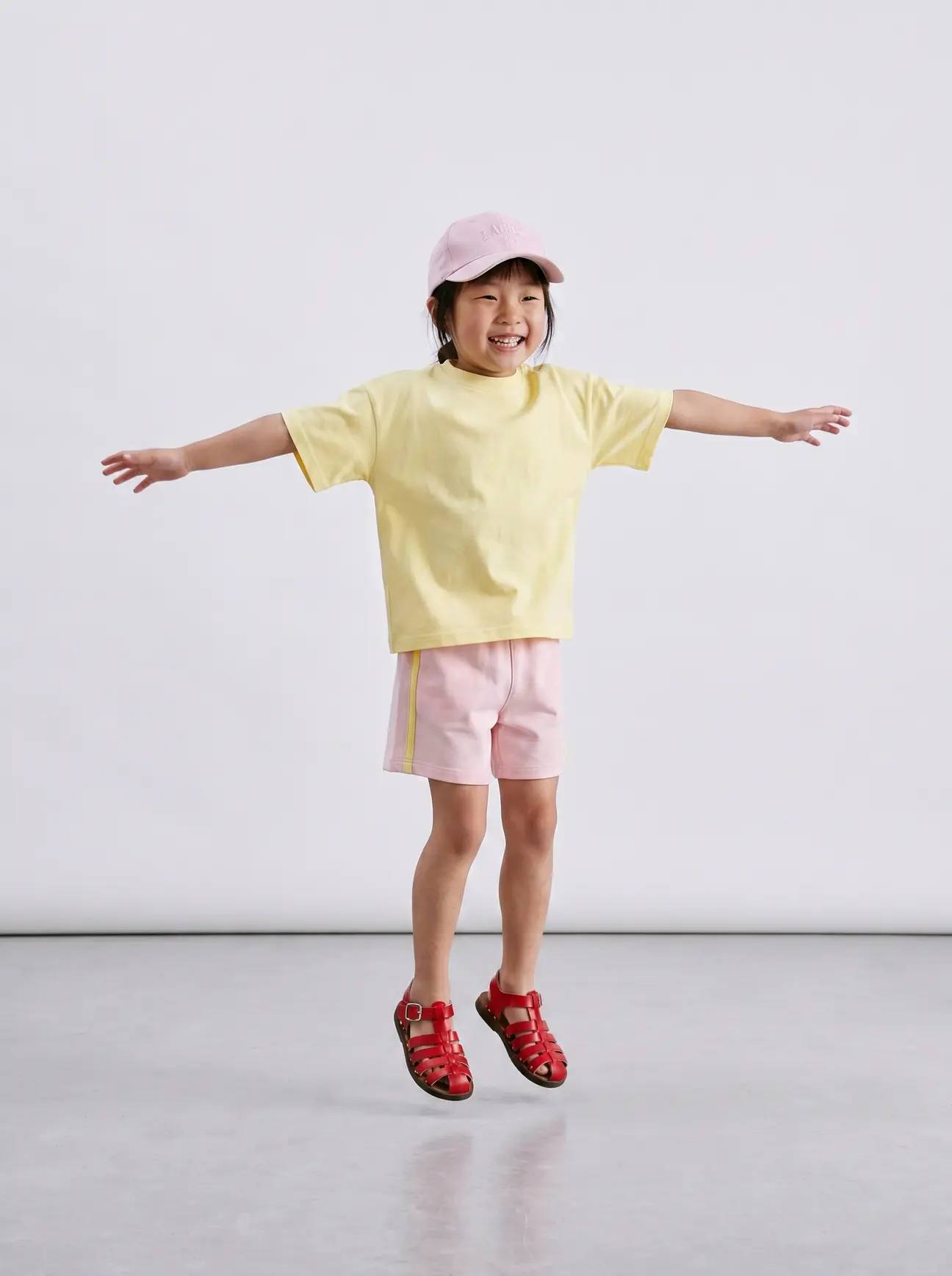 100% Colorful Cotton Shorts with Side Stripes - 2-7Y