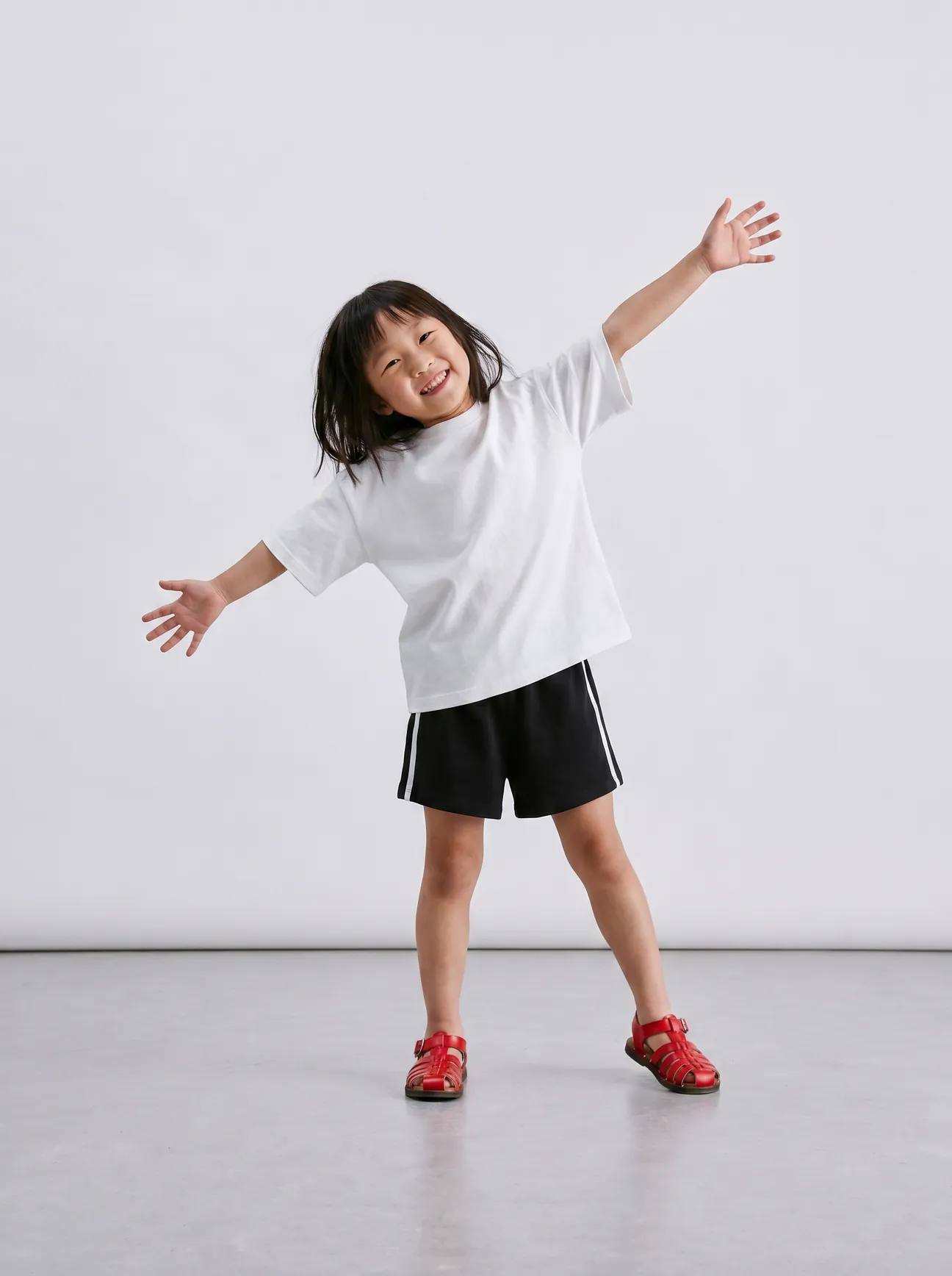 100% Colorful Cotton Shorts with Side Stripes - 2-7Y