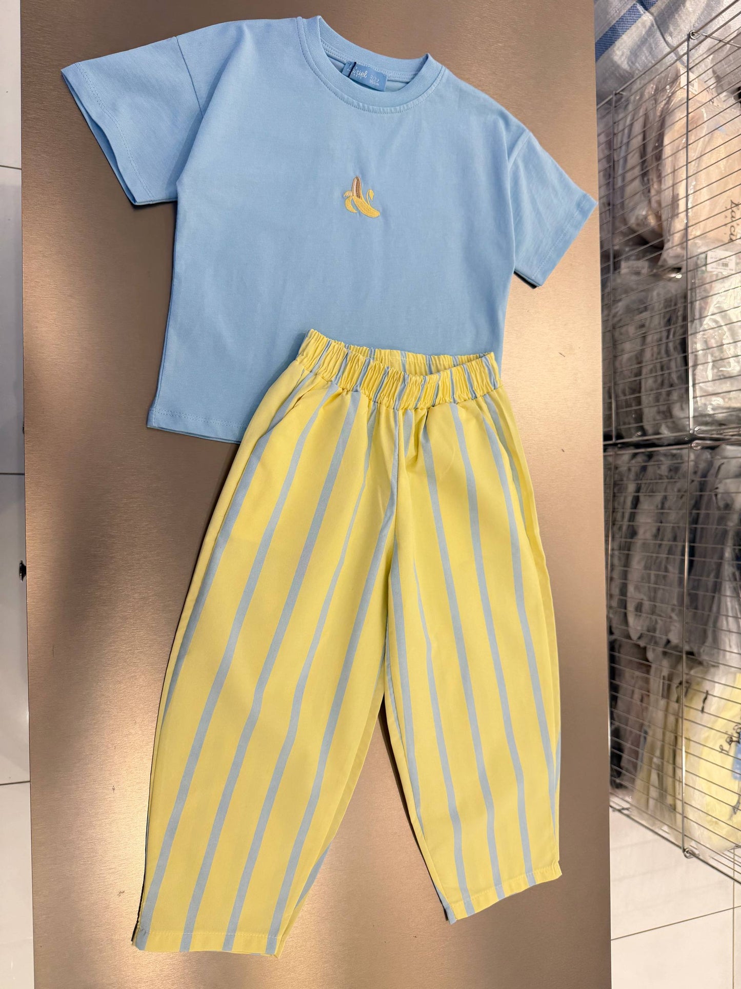 BANANA Striped Pants & Tshirt Set - 2-7Y
