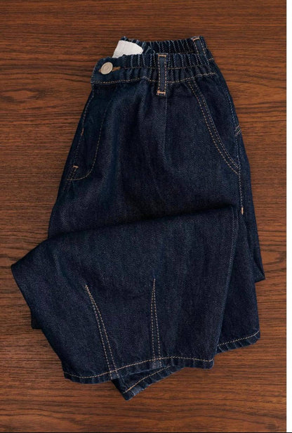 Dark Blue Denim Pants - 2-7Y