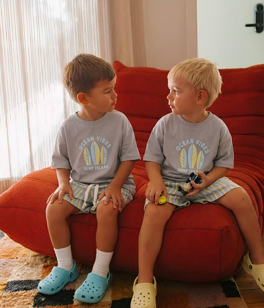 Ocean Vibes Shorts & Tshirt Set - 2-8Y