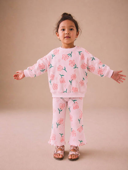 Floral Legging & Sweater Set - 2-8Y