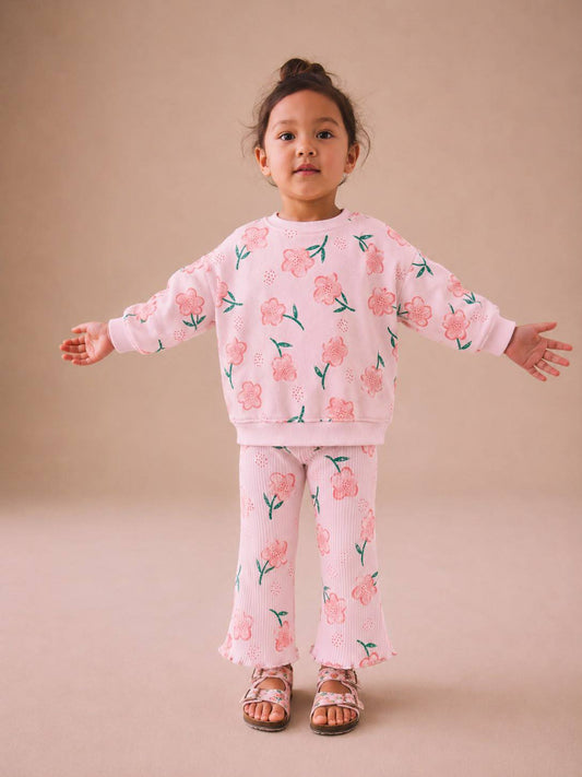 Floral Legging & Sweater Set - 2-8Y
