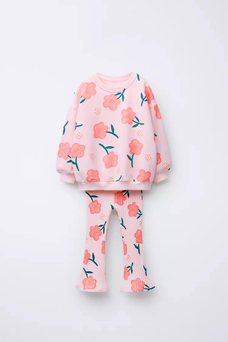 Floral Legging & Sweater Set - 2-8Y