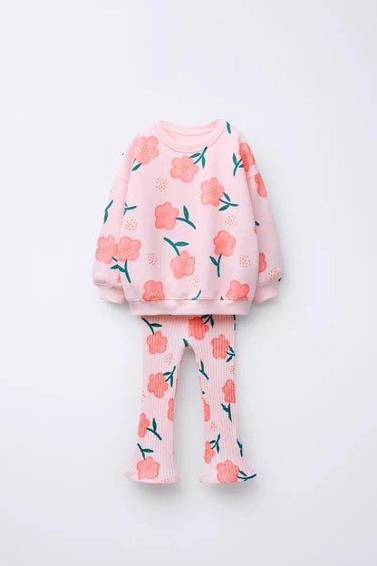 Floral Legging & Sweater Set - 2-8Y
