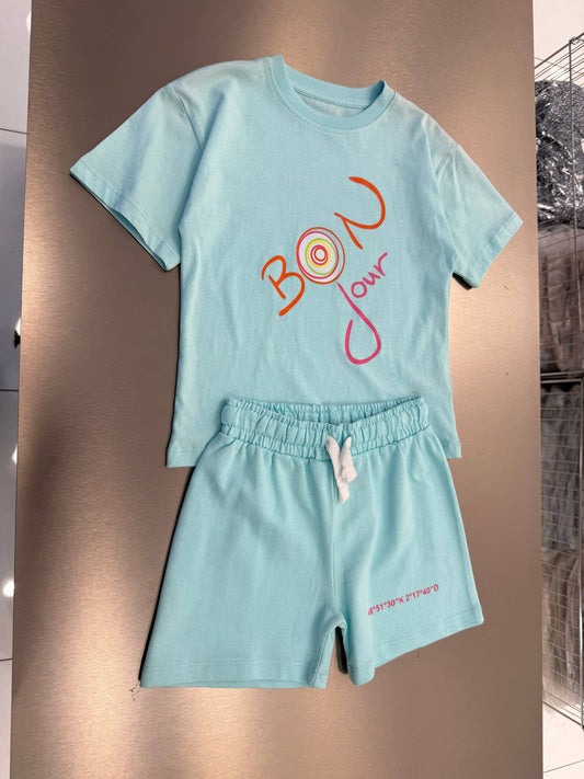 BONJOUR Shorts & Tshirt Set - 2-7Y