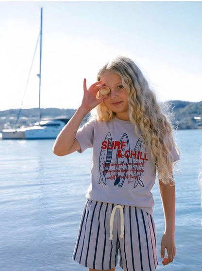 Surf & Chill Shorts & Tshirt Set - 2-8Y