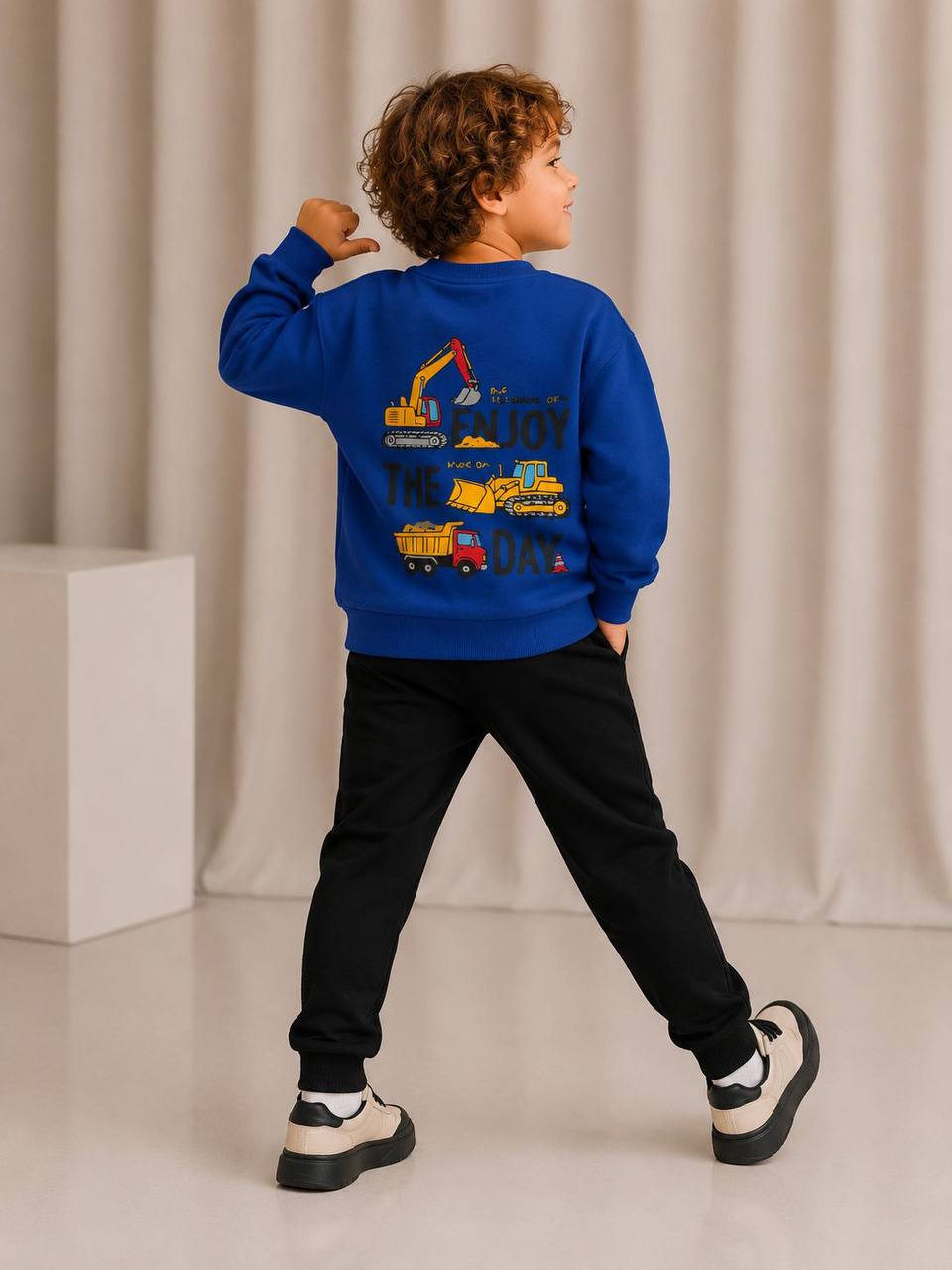 Bulldozer Pants & Sweater Set - 3-10Y