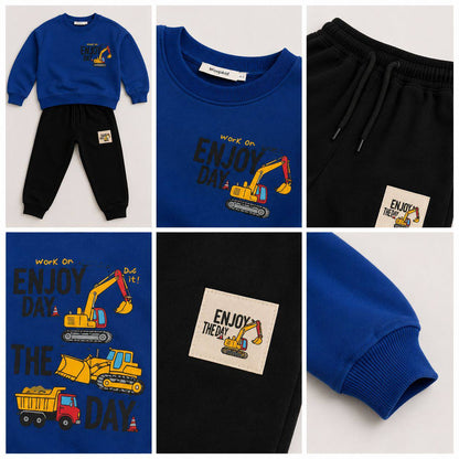 Bulldozer Pants & Sweater Set - 3-10Y