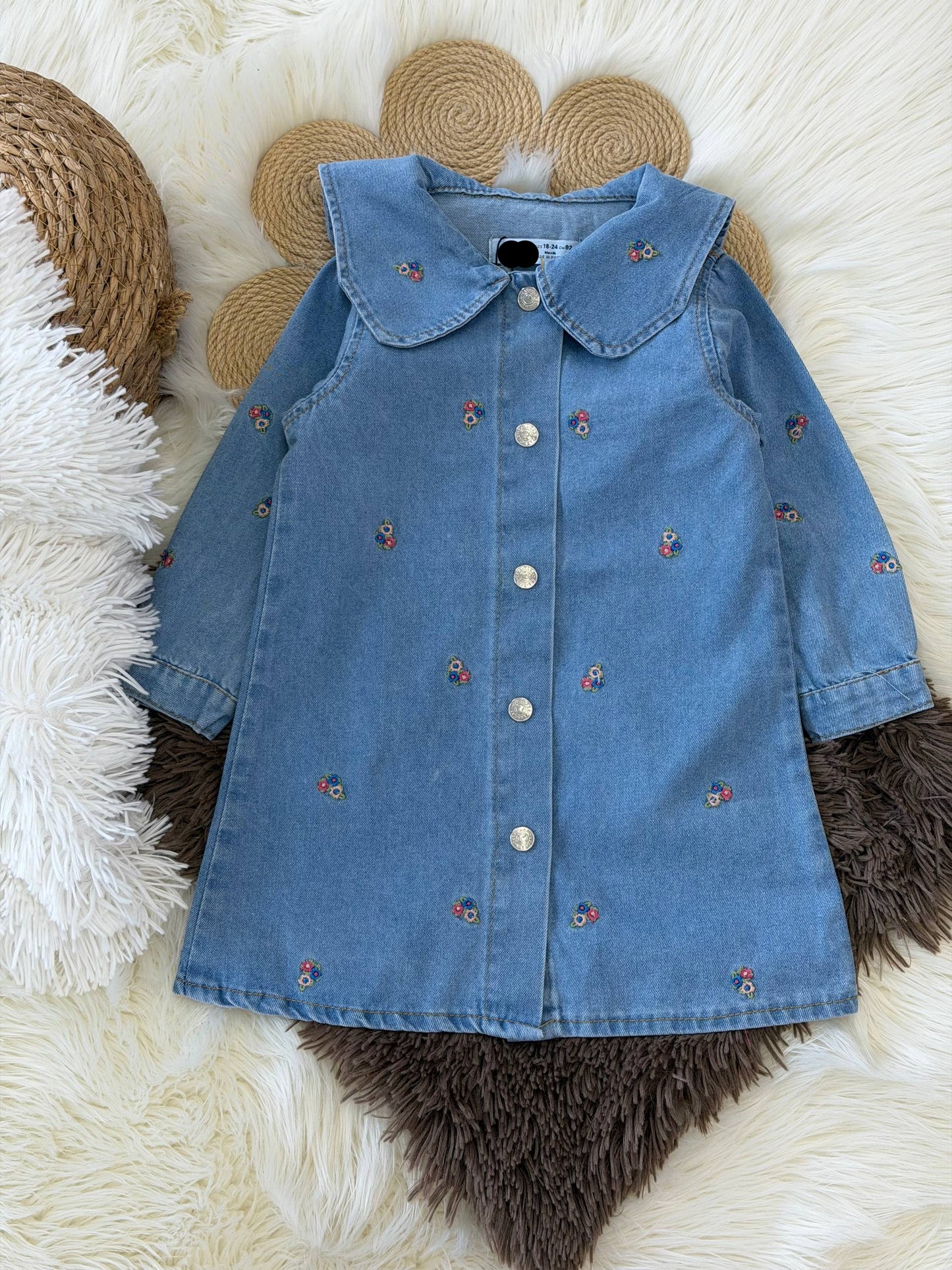 Floral DENIM Dress - 18M-6Y