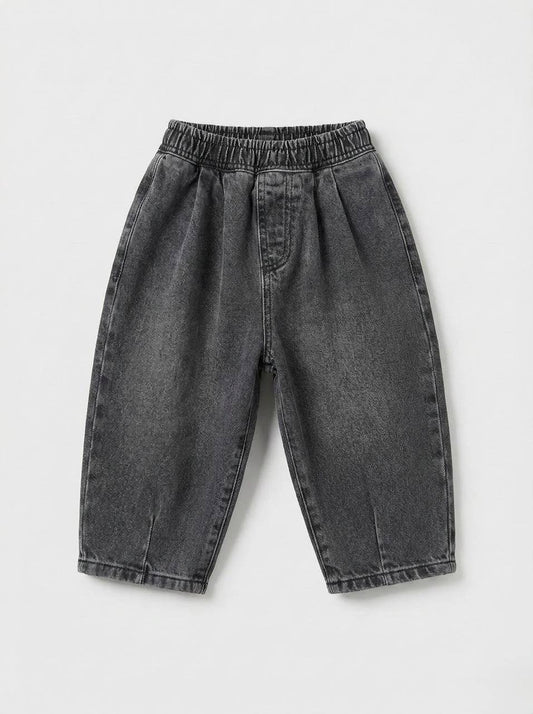 DENIM Balloon Pants - Anthracite - 2-7Y