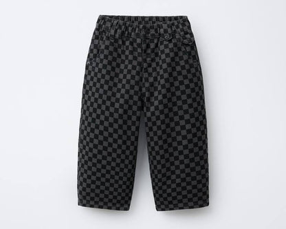 DENIM Balloon Pants - Checkered Black - 2-7Y