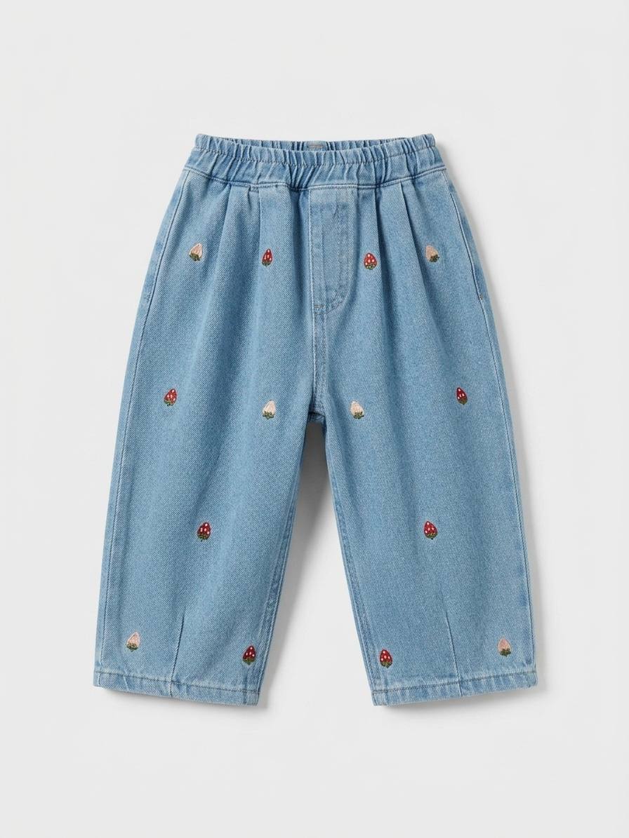 DENIM Balloon Pants - Fruits - 2-7Y