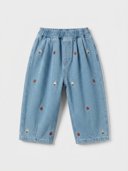 DENIM Balloon Pants - Fruits - 2-7Y