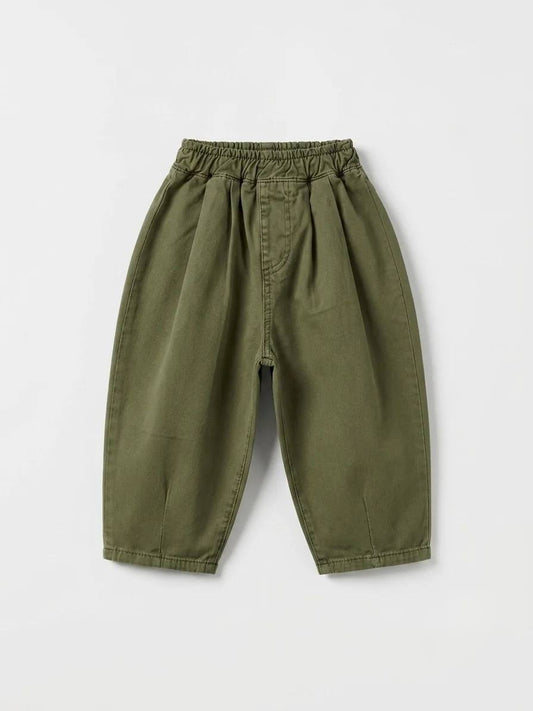 Balloon Pants - Olive Green - 2-7Y
