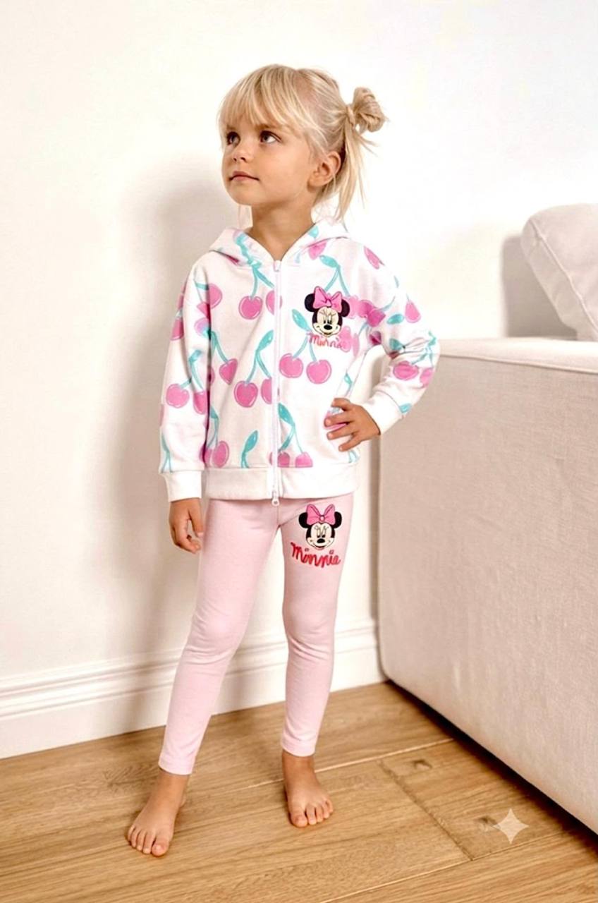 Minnie Mouse Cherry Hoodie & Legging Set - 2-8Y