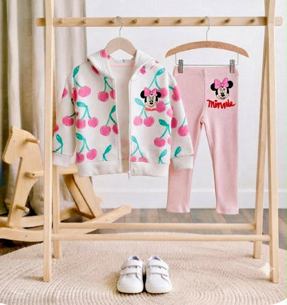 Minnie Mouse Cherry Hoodie & Legging Set - 2-8Y