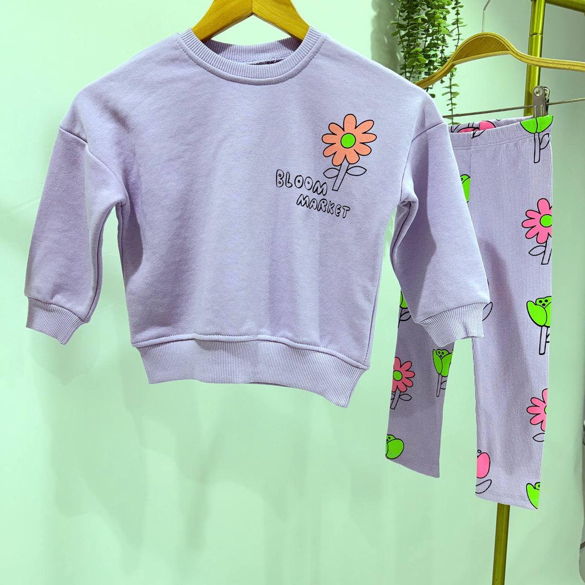 BLOOM Purple Legging & Sweater Set - 2-8Y