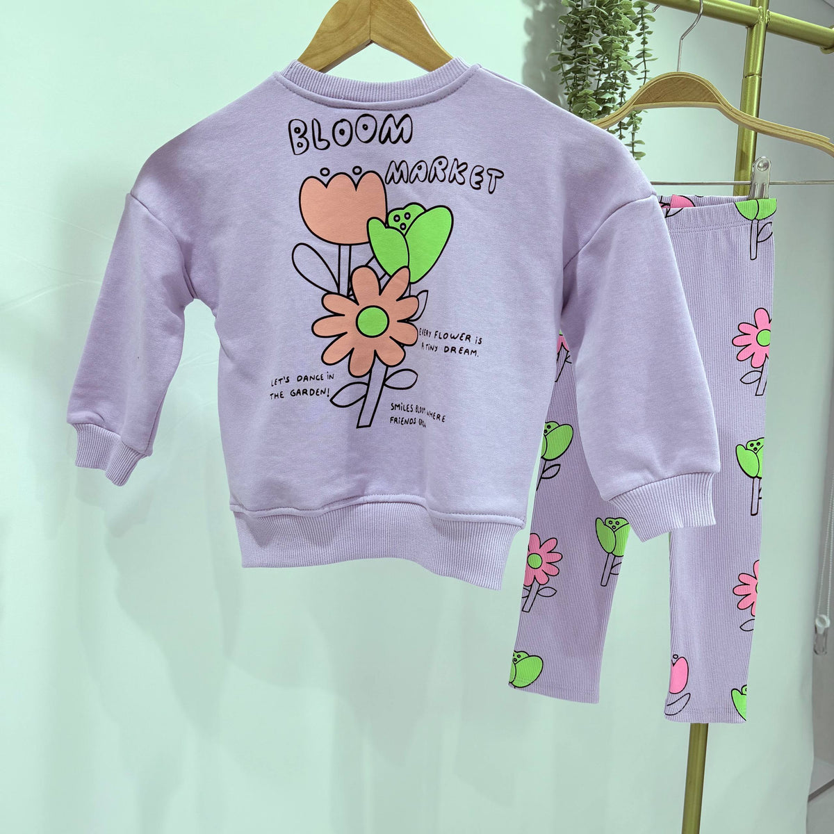 BLOOM Purple Legging & Sweater Set - 2-8Y