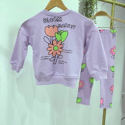 BLOOM Purple Legging & Sweater Set - 2-8Y